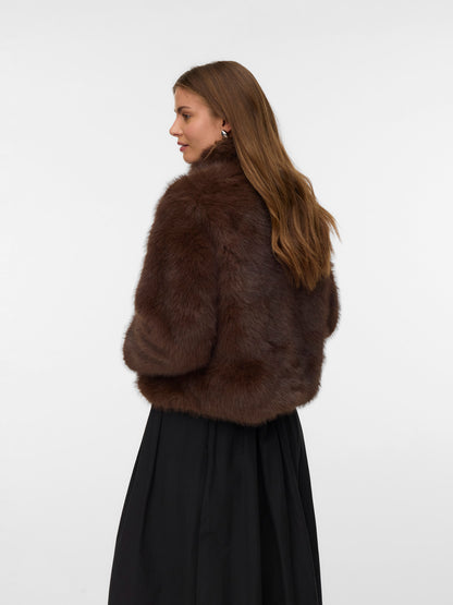 Chocolate Monroe Faux Fur Jacket