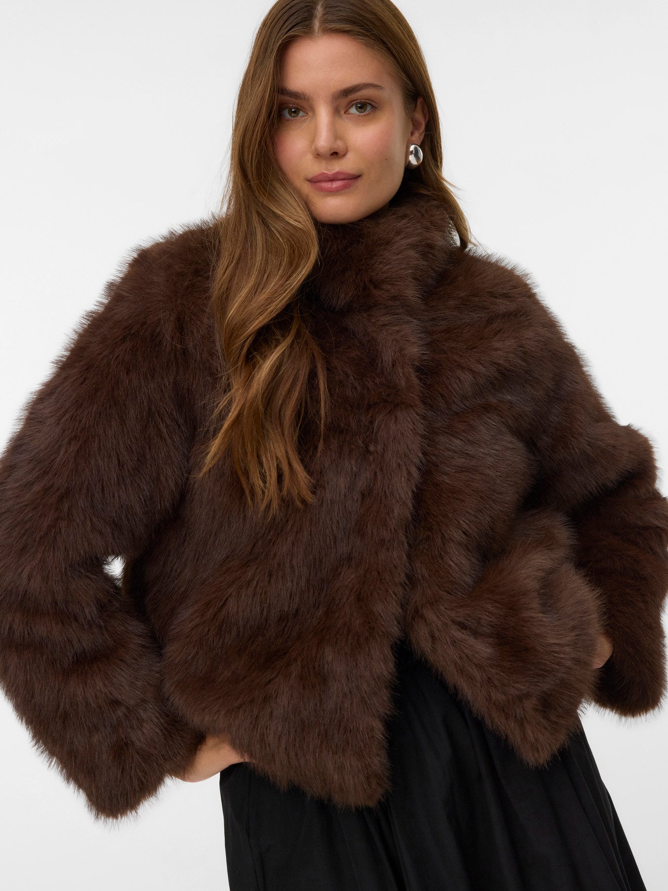 Chocolate Monroe Faux Fur Jacket