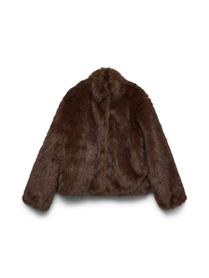 Chocolate Monroe Faux Fur Jacket