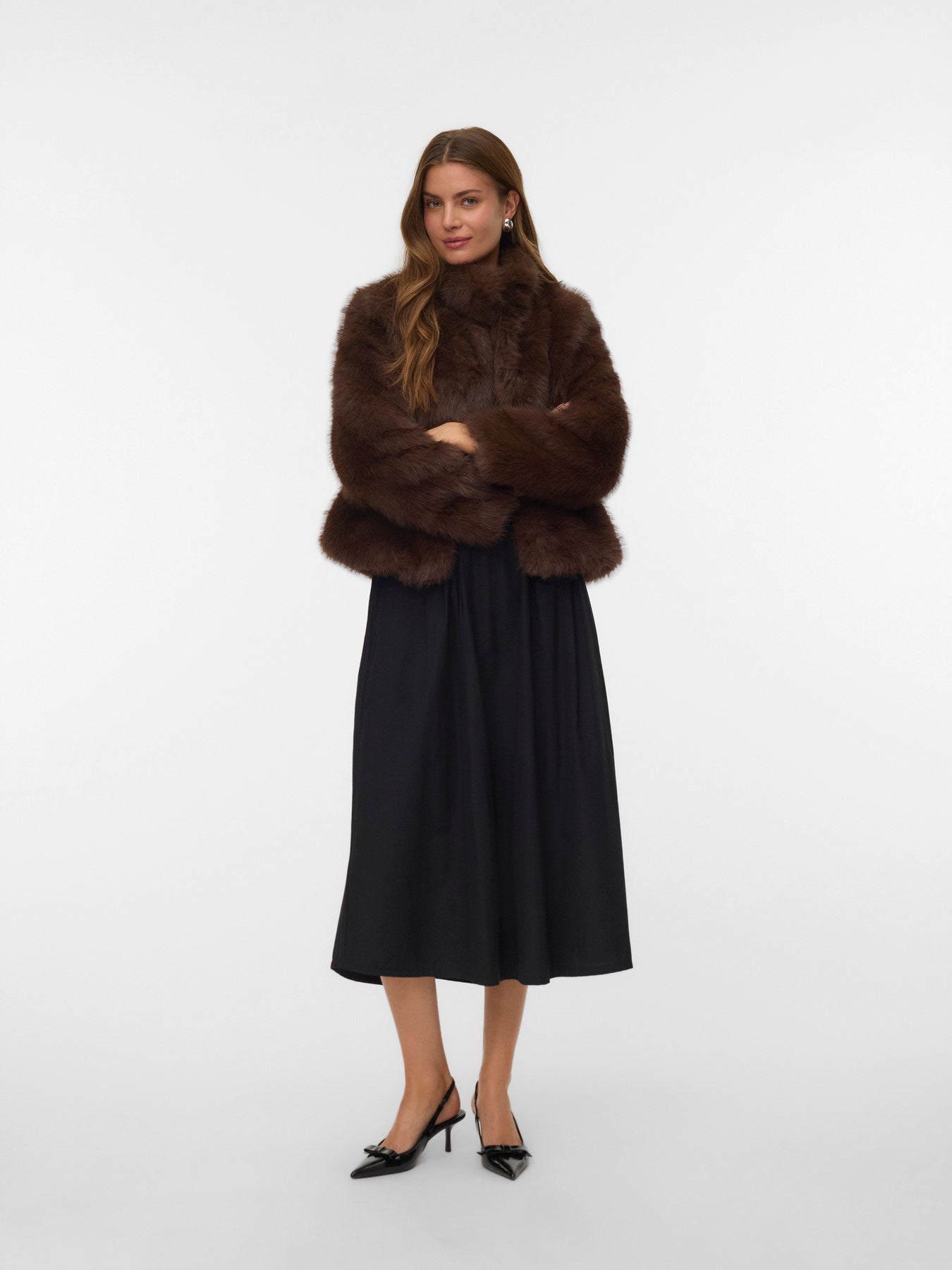 Chocolate Monroe Faux Fur Jacket