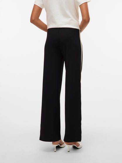 Berlin Black Panel Wide Leg Trousers