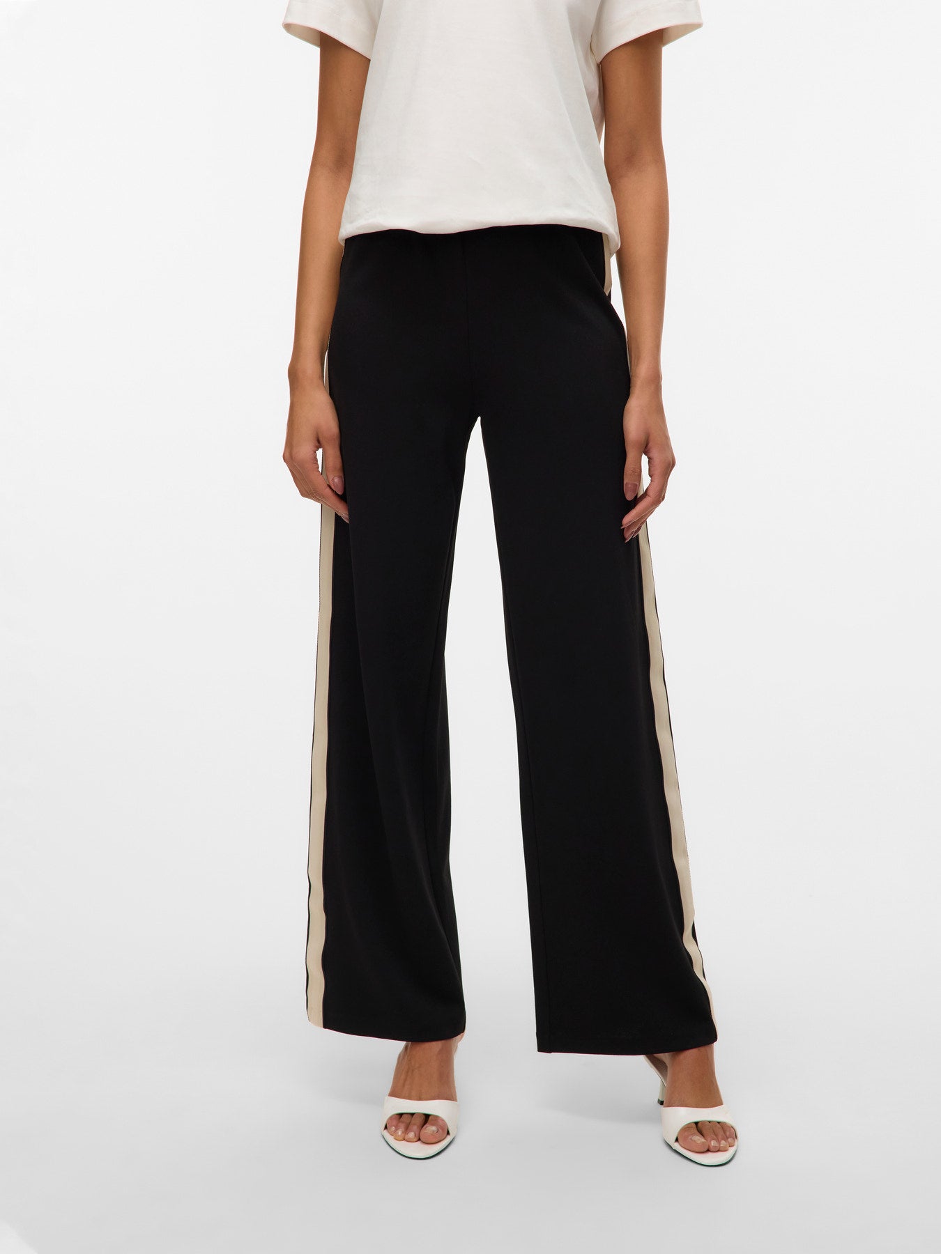 Berlin Navy Panel Wide Leg Trousers