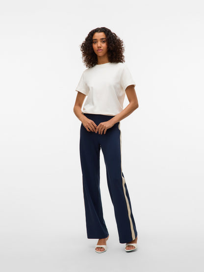 Berlin Navy Panel Wide Leg Trousers