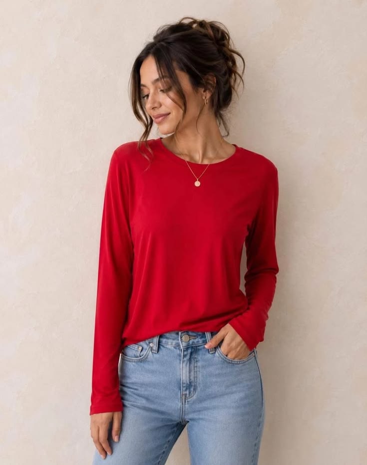 Chocolate Cotton L/Sleeve T-Shirt