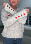 Powder Blue Heart Sleeve Jumper