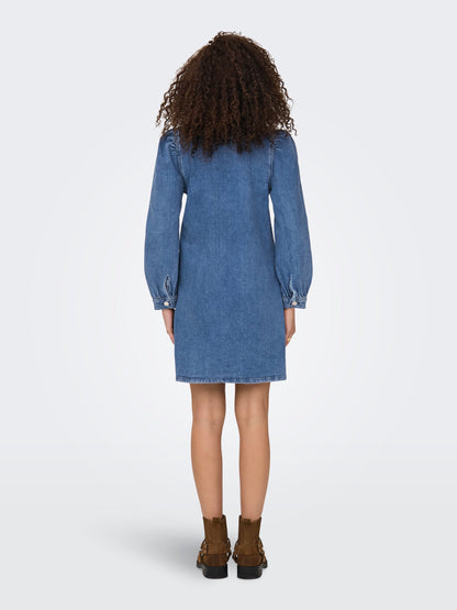Alma Blue Denim Shirt Dress