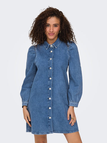 Alma Blue Denim Shirt Dress