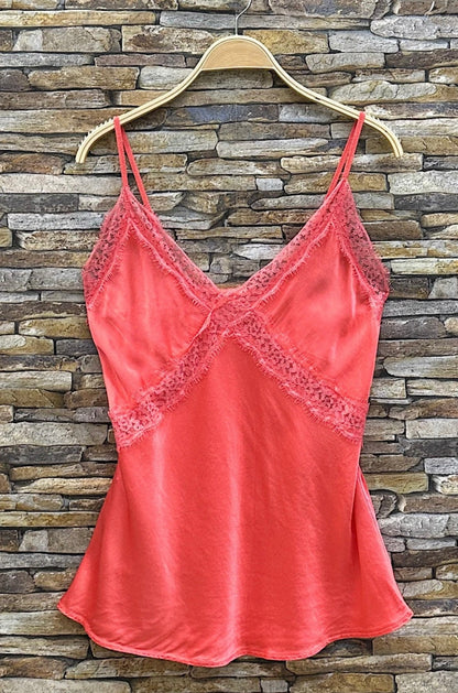Lace Satin Cami Top