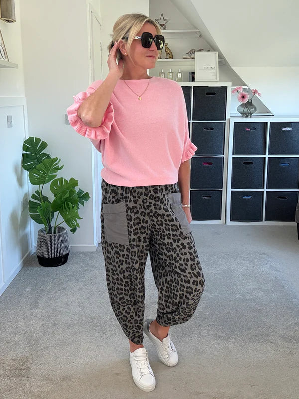 Frill Sleeve Batwing Jumper