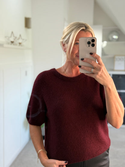 Mocha Fluffy S/S Jumper