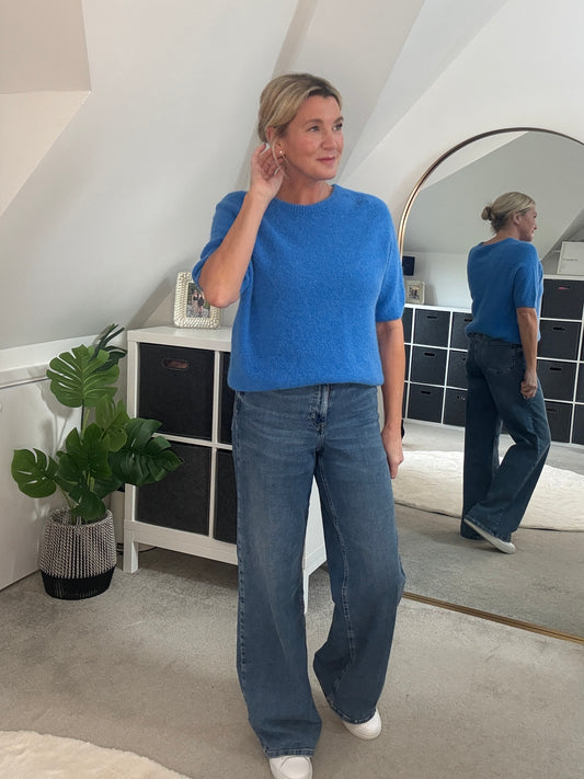 Cobalt Fluffy S/S Jumper