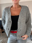 Black Sequin Knitted Cardigan