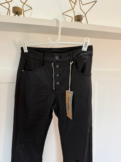 Black Melly & Co Pleather Jeans