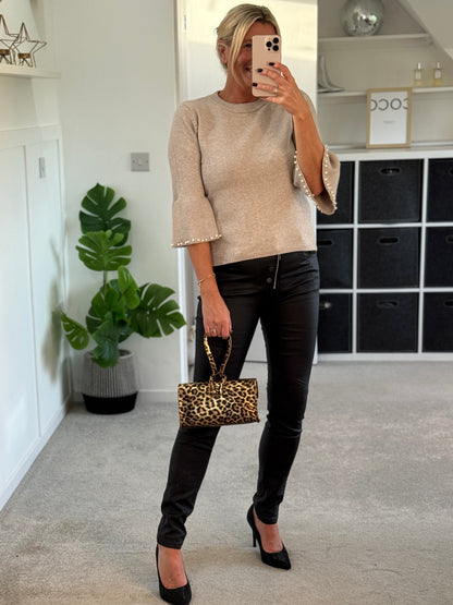 Black Melly & Co Pleather Jeans