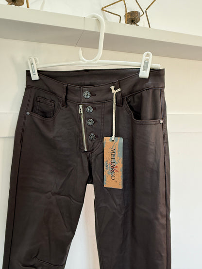 Brown Melly & Co Pleather Jeans