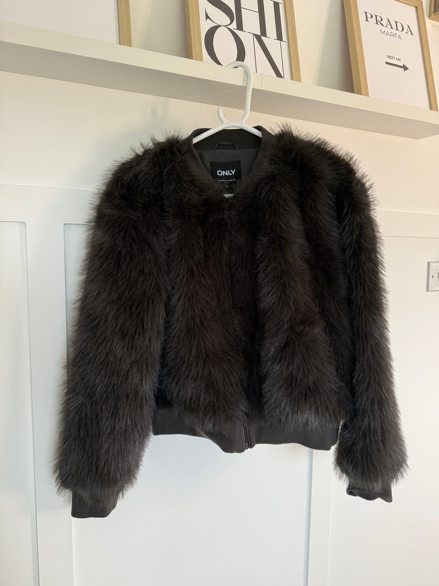 Manny Phantom Faux Fur Bomber Jacket