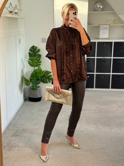Brown Melly & Co Pleather Jeans