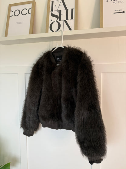Manny Phantom Faux Fur Bomber Jacket