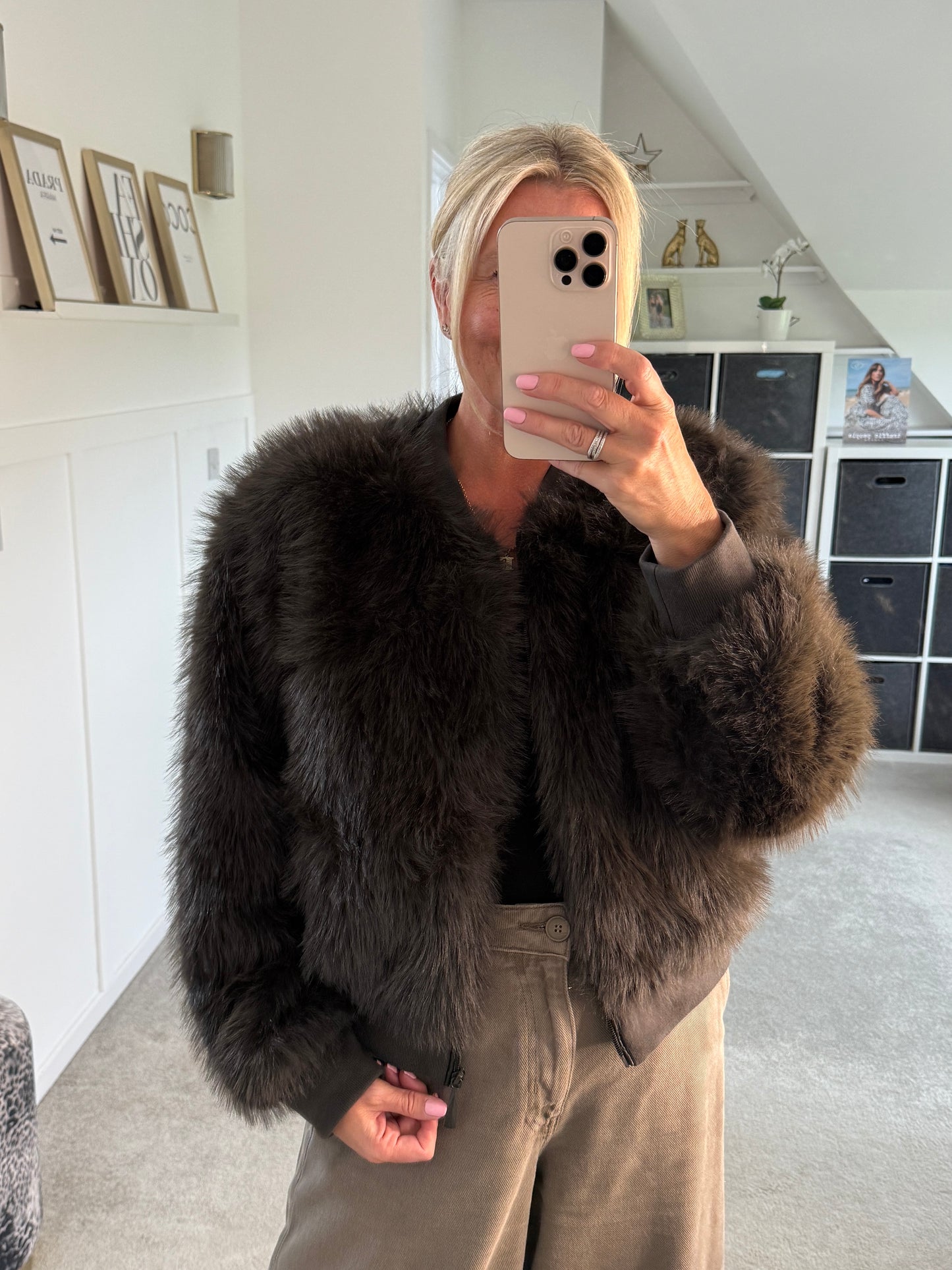 Manny Phantom Faux Fur Bomber Jacket