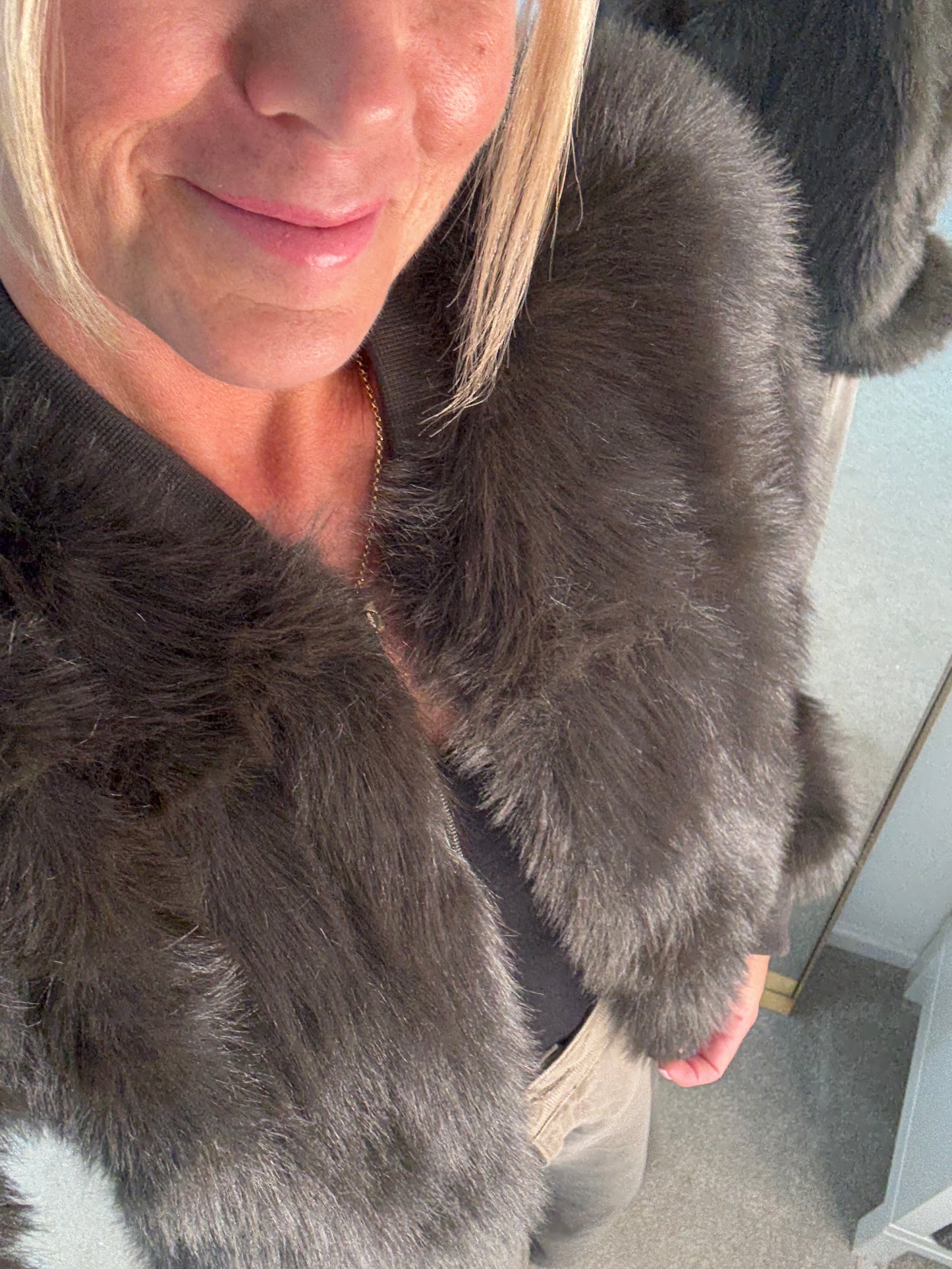 Manny Phantom Faux Fur Bomber Jacket