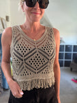 Gold Crochet Bella Top