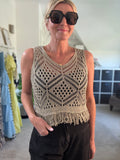 Gold Crochet Bella Top