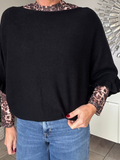 Black Frill Sleeve Jumper