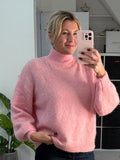 Pastel Pink High Neck Cosy Jumper