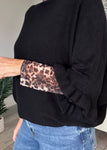 Leopard Print Mesh L/S Top