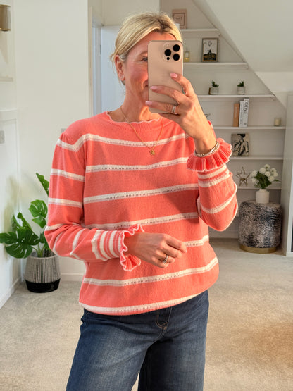 Navy Stripe Merino/Cashmere Mix Knit