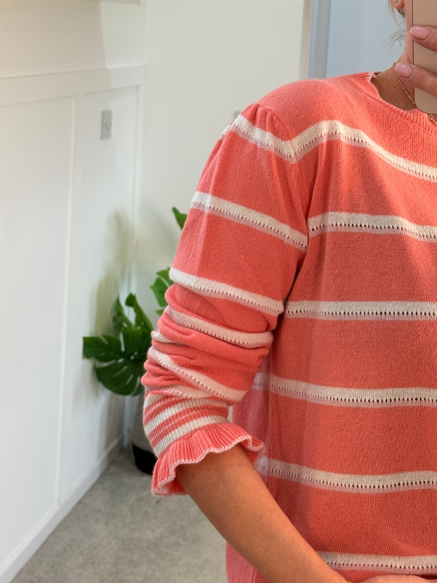 Navy Stripe Merino/Cashmere Mix Knit