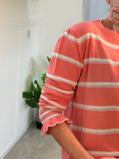 Navy Stripe Merino/Cashmere Mix Knit