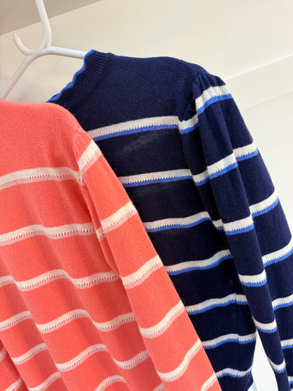 Navy Stripe Merino/Cashmere Mix Knit