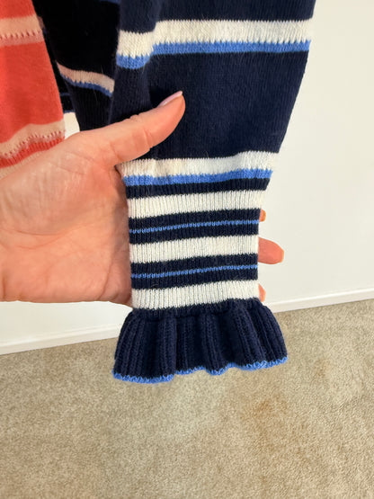 Navy Stripe Merino/Cashmere Mix Knit
