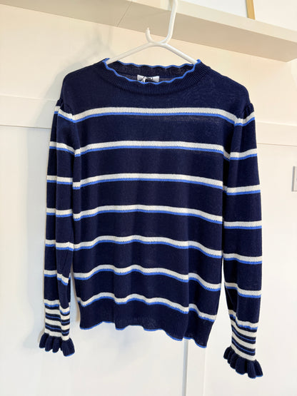 Navy Stripe Merino/Cashmere Mix Knit