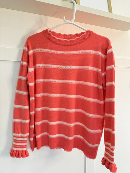 Navy Stripe Merino/Cashmere Mix Knit