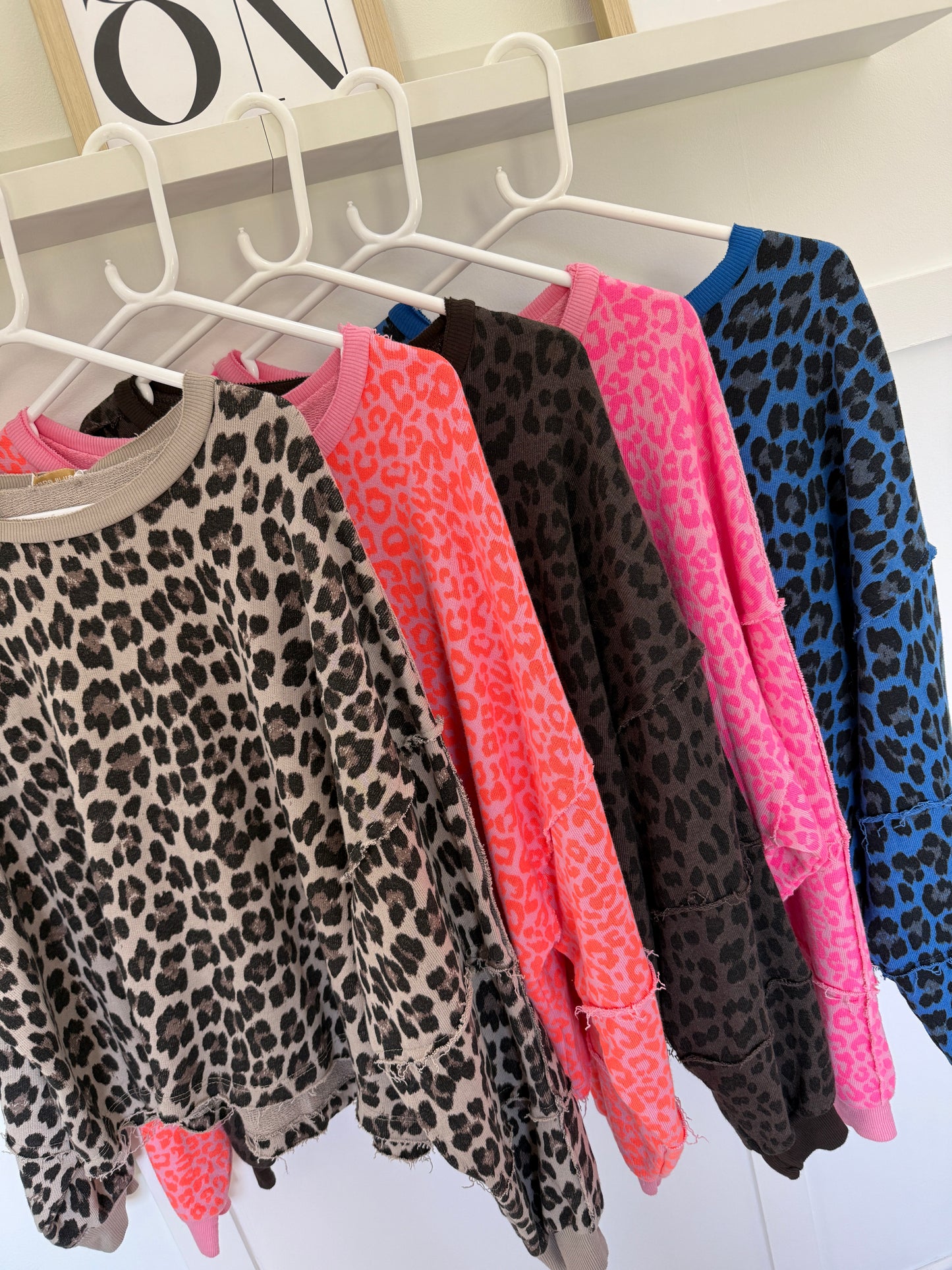 Chocolate Leopard Oversized Sweatshirt