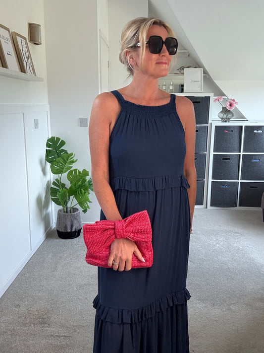 Navy Chloe Boho Maxi Dress