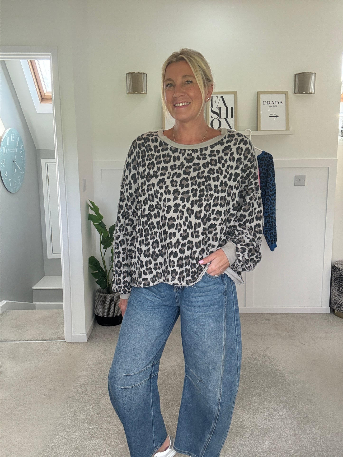 Mocha Leopard Oversized Sweatshirt