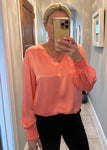 Coral Silk Mix Top