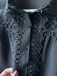 Black Lace Detail Blouse