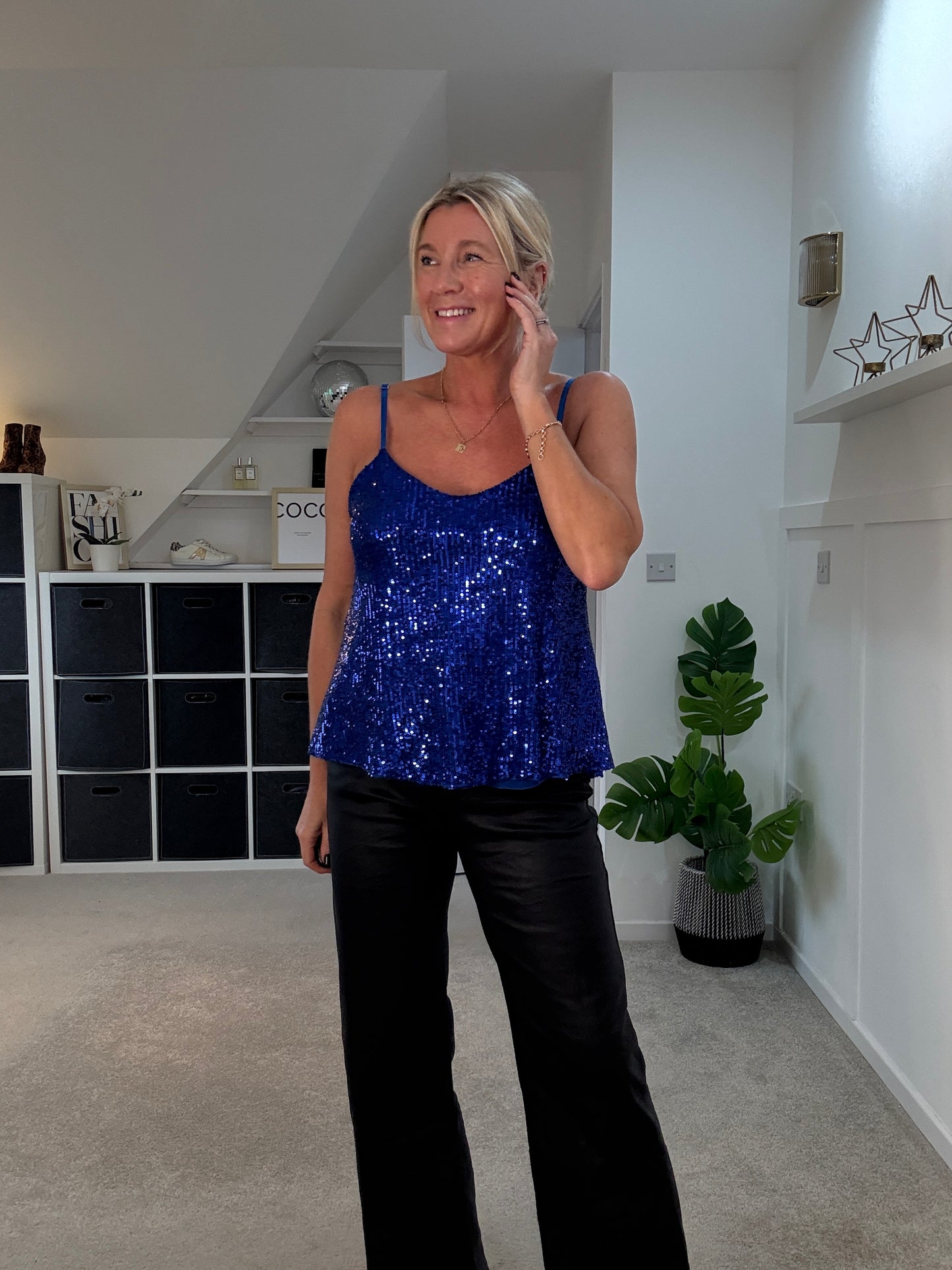 Cobalt Sequin Cami
