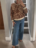 Tan Leopard Print Sweatshirt/Top