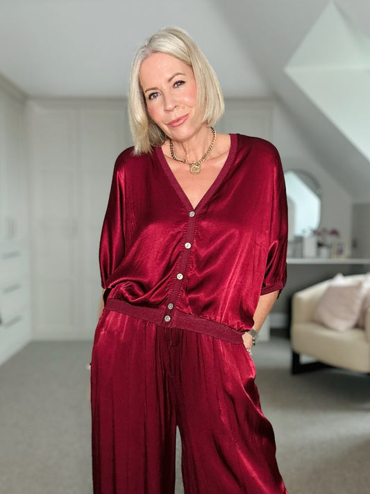 Giletta Burgundy Cardi/Jacket