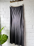 Charcoal Grey Satin Slip Skirt