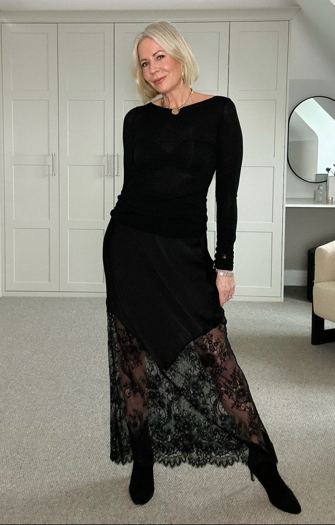 Cashmere Blend L/Sleeve Layering Top