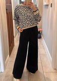 Navy Soft Knitted Trousers