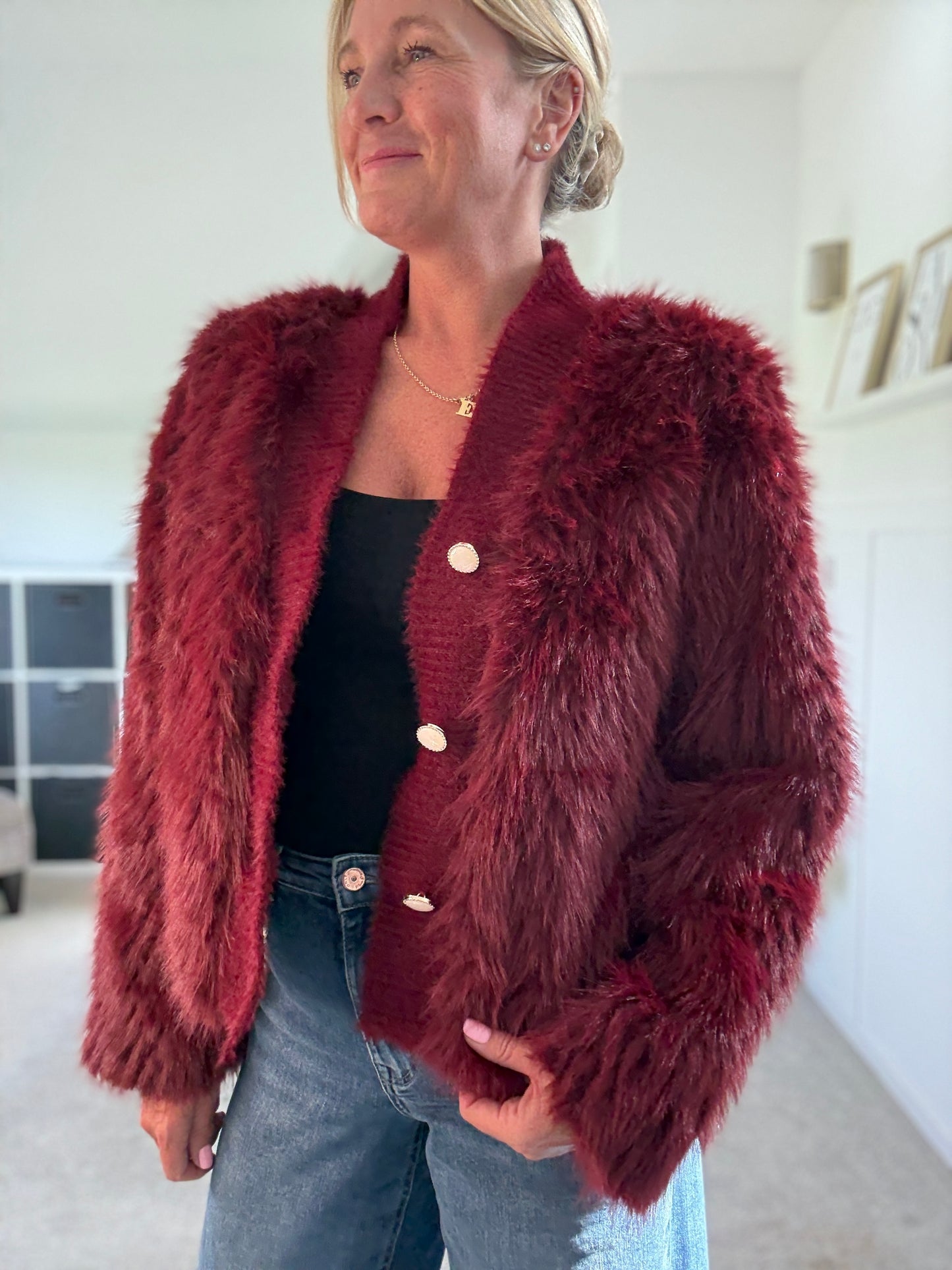 Faux Fur Cardigan