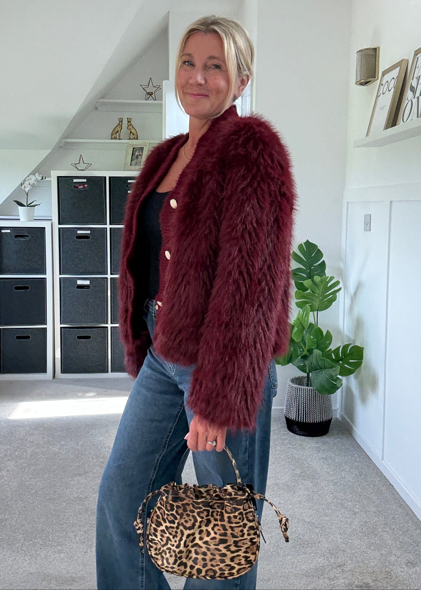 Faux Fur Cardigan