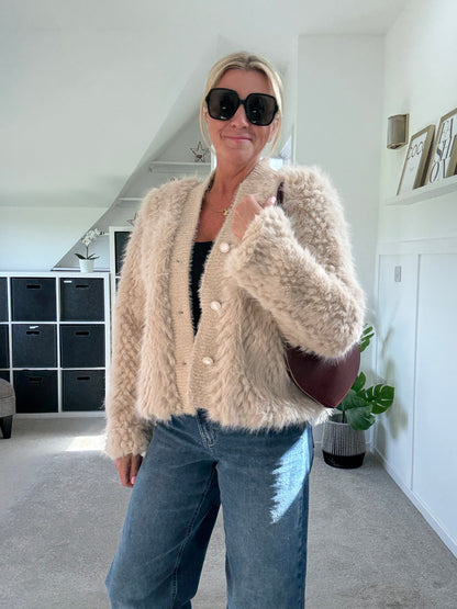 Faux Fur Cardigan